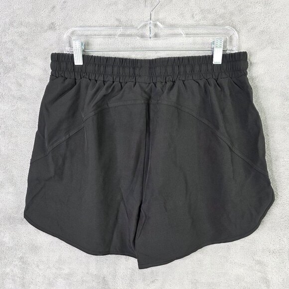 Womens Polly Park Black Track Shorts Lined Polyester Stretch 4.5" Inseam Size XL - Picture 7 of 11